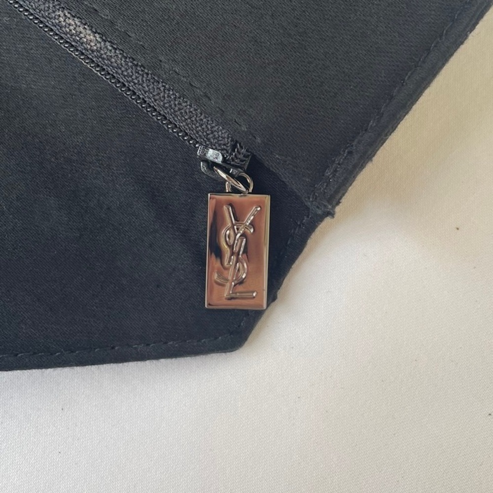 Saint Laurent Black Envelope Toiletry Pouch with Buckle Detail - Picture 5 of 6